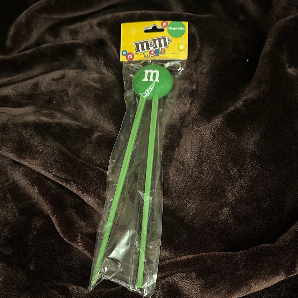 NWT M&M’s green chopsticks